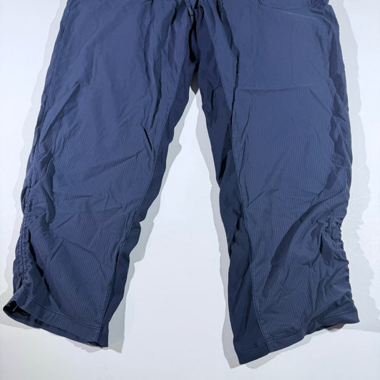 Lululemon Dance Studio Crop Pants Capri Women’s 10 Navy LW6BJBS Ripstop