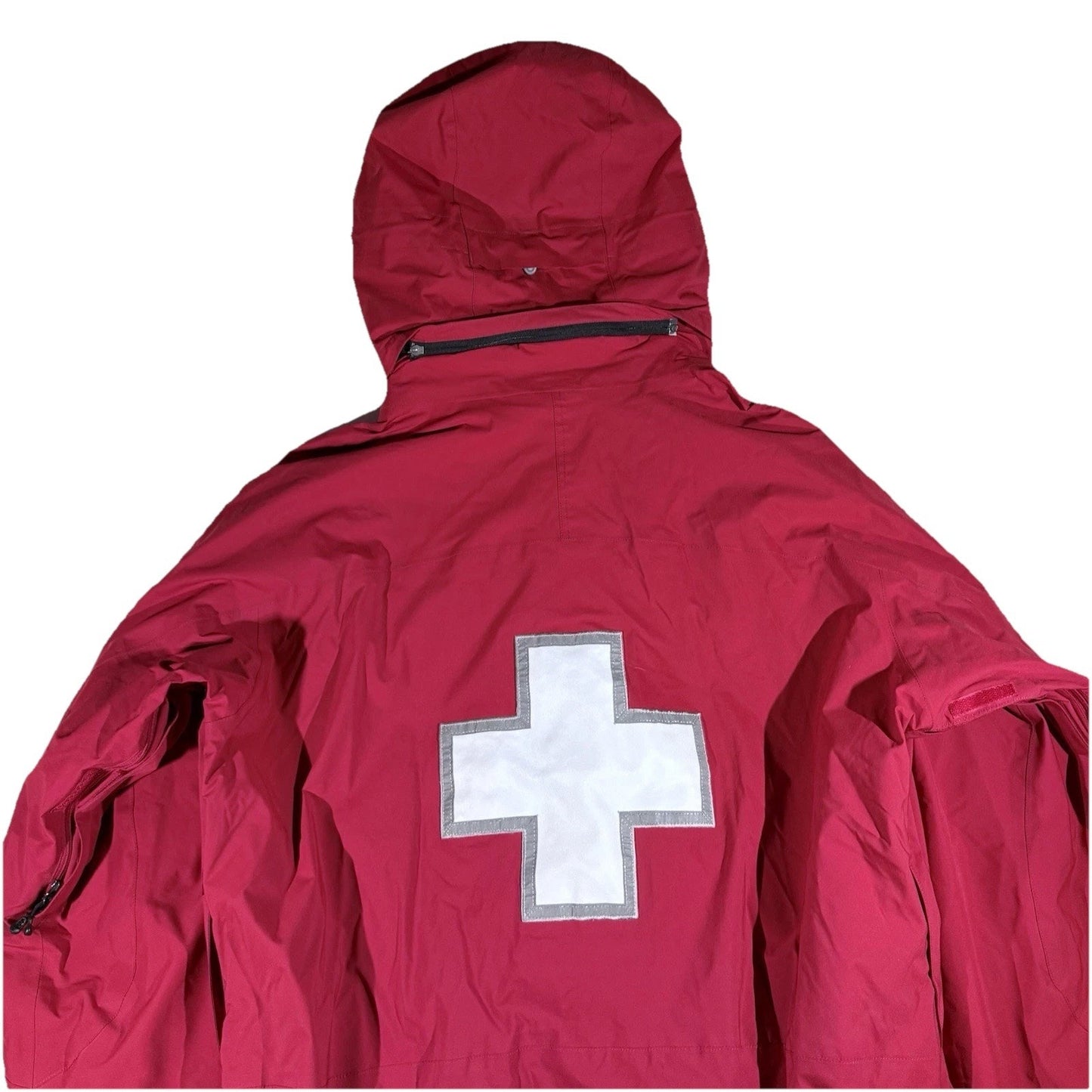Patagonia Ski Patrol Jacket Mens XL Red Black Cross Rescue Shell Coat (See Pics)