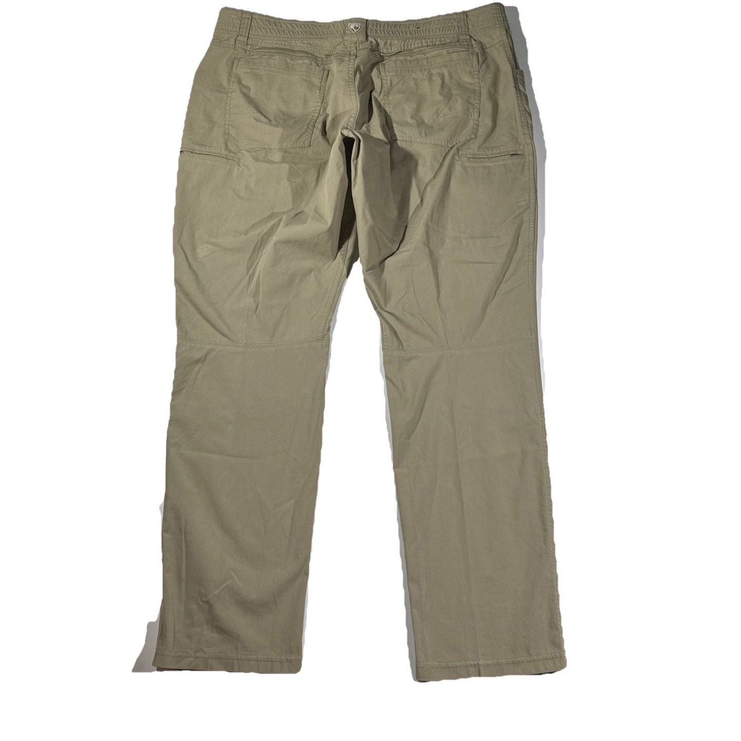 Kuhl Free Radikl Pants Mens 40/32 Tan Elastic Waist Outdoor Hiking Performance