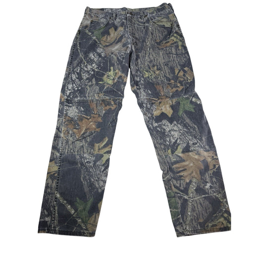Wrangler Jeans Mens 34x31 Mossy Oak Breakup Camo Hunting Double Knee Work Pants