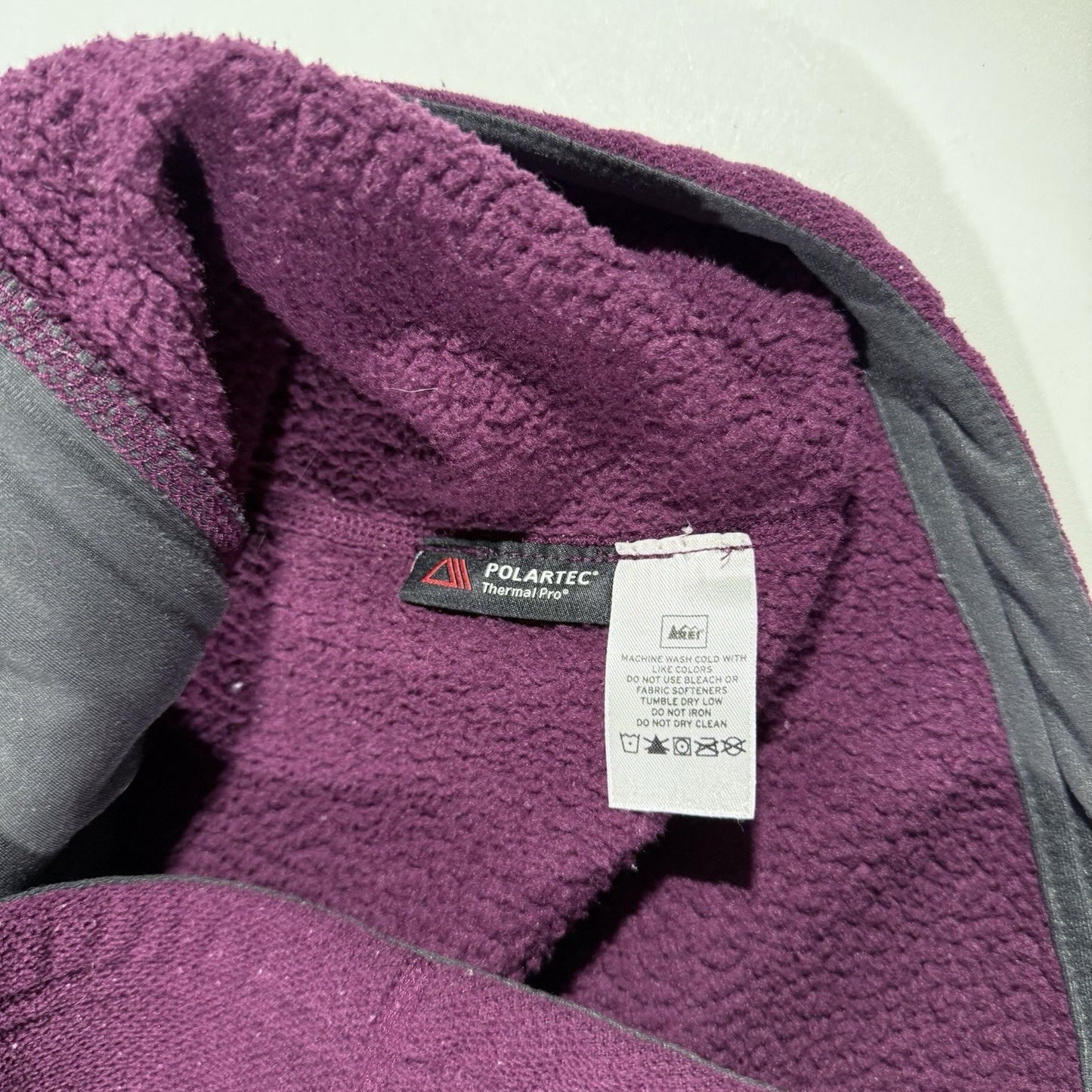 REI Polartec Thermal Pro Women’s Small Fleece Jacket Purple Full Zip Outdoor S