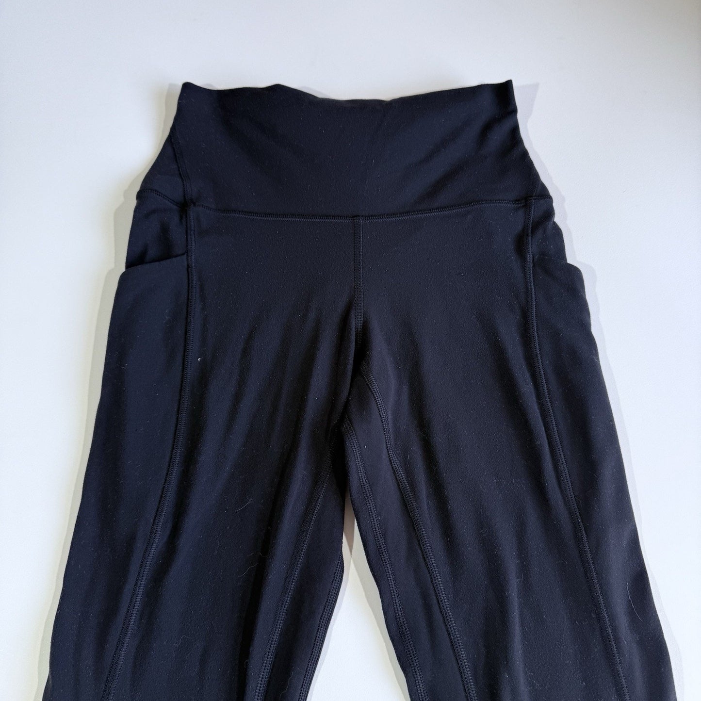 Lululemon Leggings Womens Size 4 Black With Pockets Activewear Pull On Casual