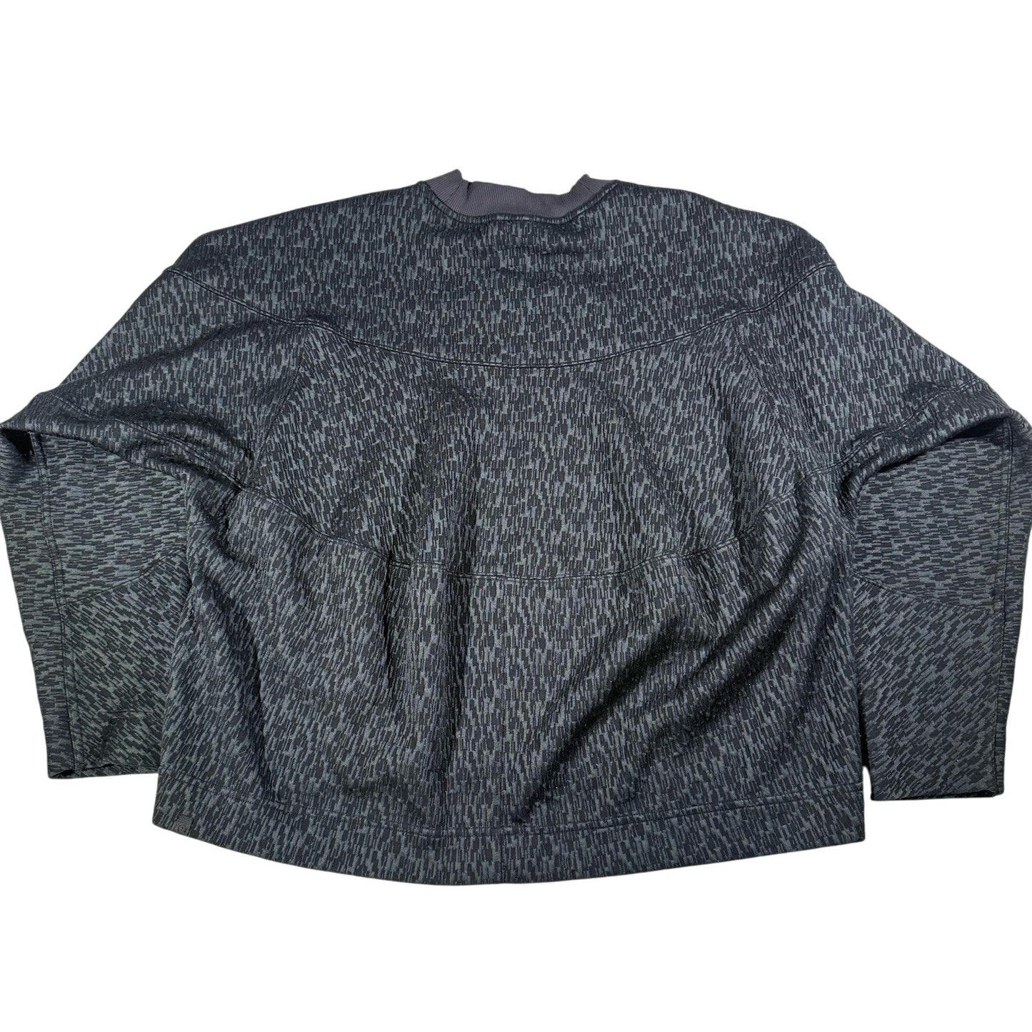 Lululemon Women’s Size 8 Textured Jacquard Crewneck Pullover Black/Obsidian