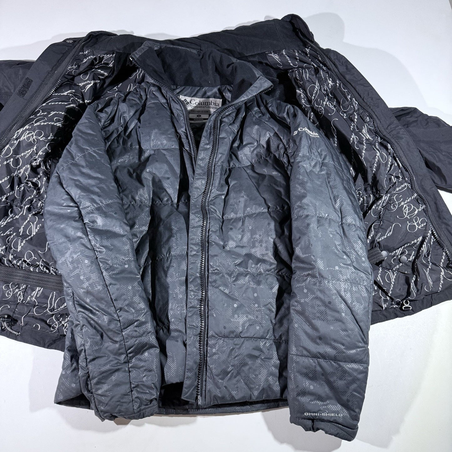 Columbia Titanium Women’s Interchange 3-in-1 Jacket Small Black Omni-Shield