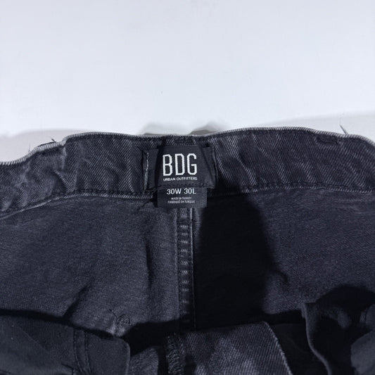 BDG Jeans Mens 30x30 Black Straight Fit Carpenter Double Knee Workwear Pants