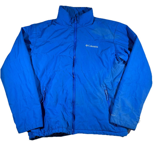 Columbia Omni-Heat Insulated Puffer Jacket Men’s Large Blue Full Zip Winter Coat