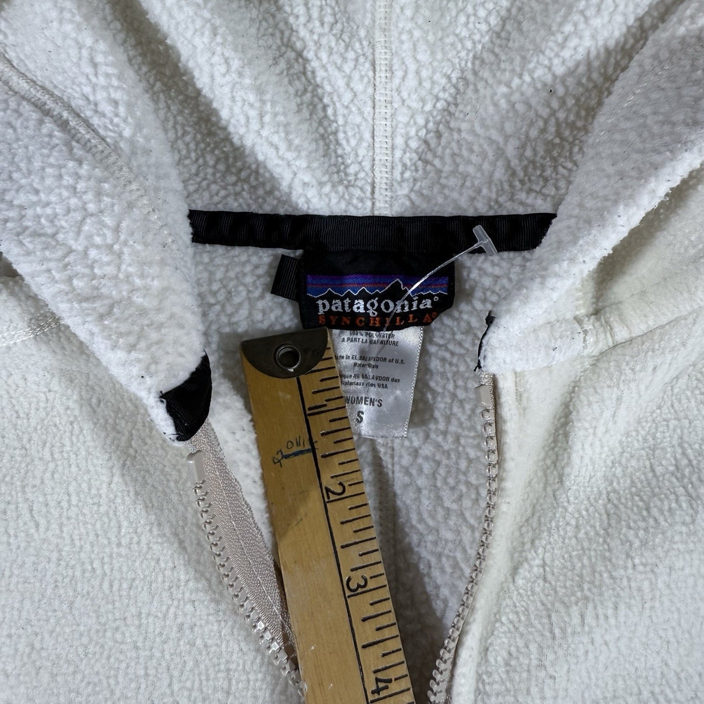 Patagonia Micro D Fleece Hoody Women’s Small Cream Full Zip Synchilla Jacket