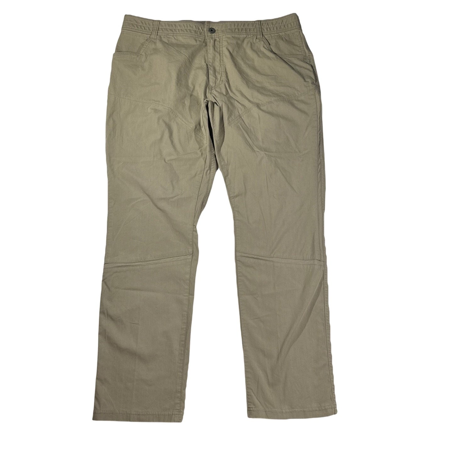 Kuhl Free Radikl Pants Mens 40/32 Tan Elastic Waist Outdoor Hiking Performance