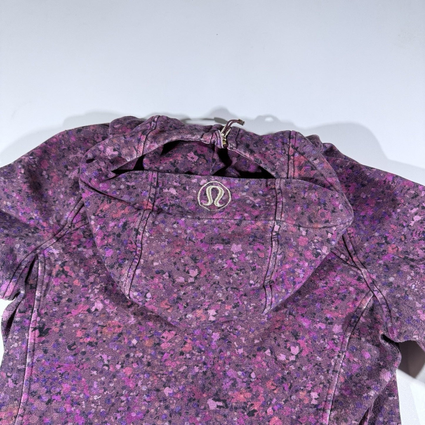 RARE Lululemon Scuba Hoodie II Women’s 12 Purple Floral Spritz Print Zip Jacket