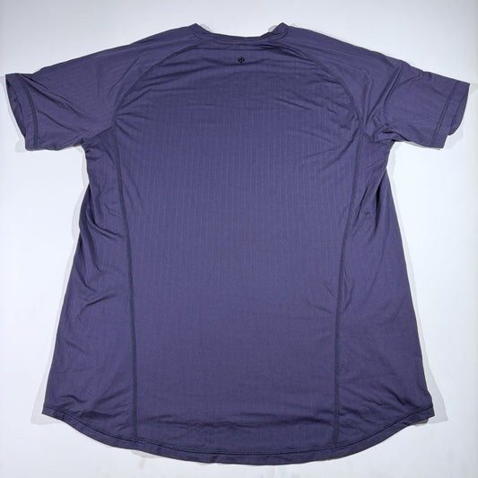 Lululemon Shirt Men L Metal Vent Tech Purple Tee Performance Gym Breathable