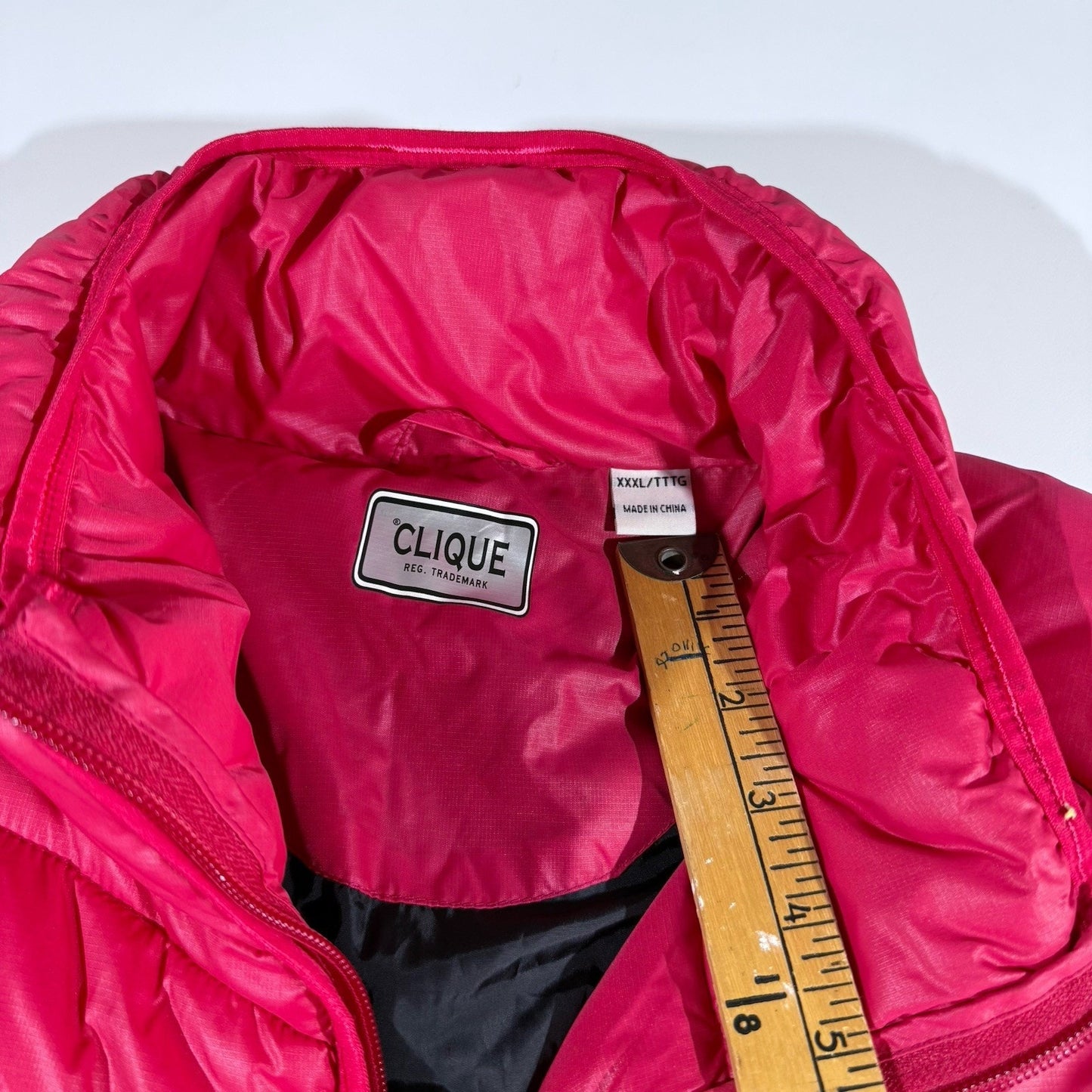 CLIQUE Mens Red Hooded Puffer Jacket XXXL NEW With Tags