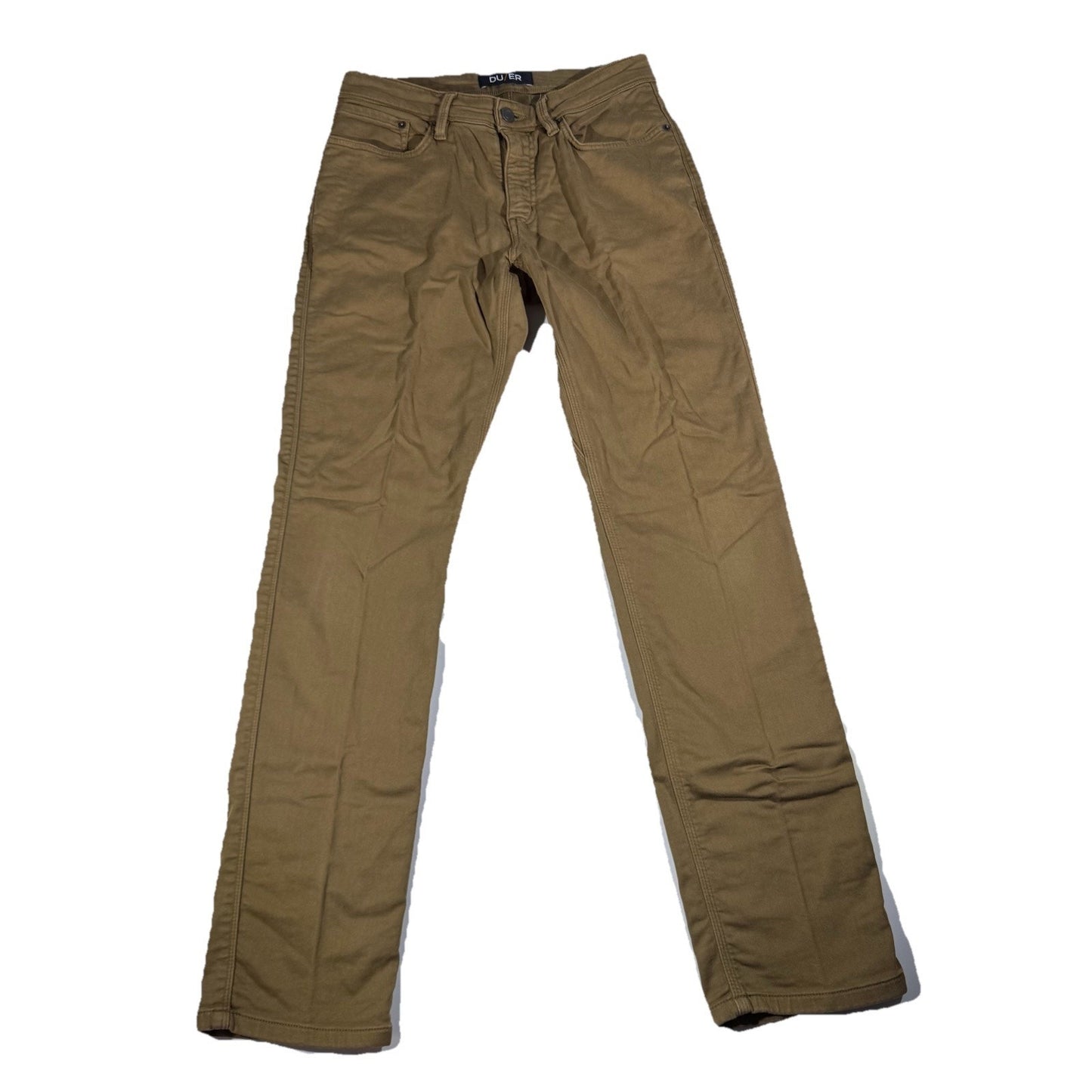 Duer DU/ER N2X Pants Men's 30x32 Brown Performance Denim Relaxed Fit Khakis