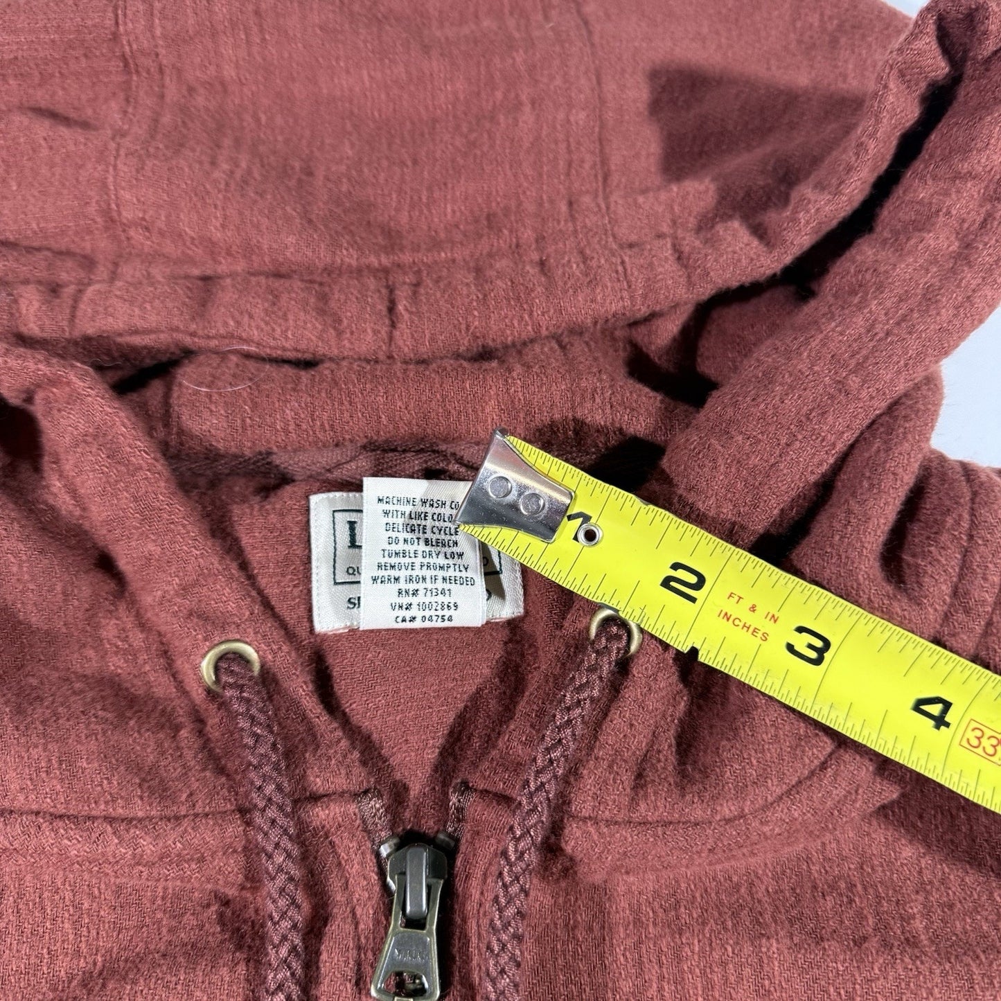 LL Bean Jacket Mens L Orange Full Zip Slightly Fitted Performance Hooded Shirt