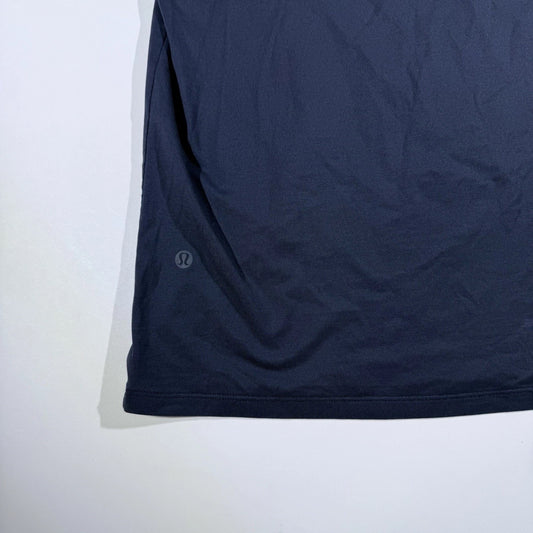 Lululemon Men’s Heathered Navy Crew Neck T-Shirt Short Sleeve Size L 21x28