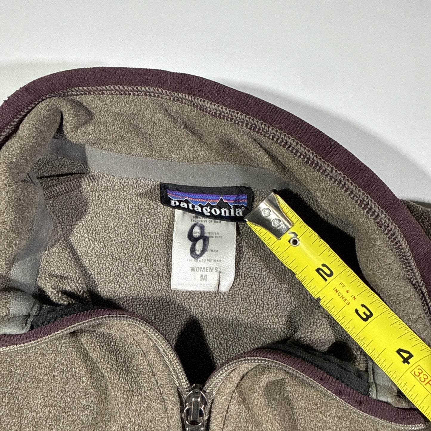 Patagonia Brown Fleece Full-Zip Women's Jacket, Size Medium