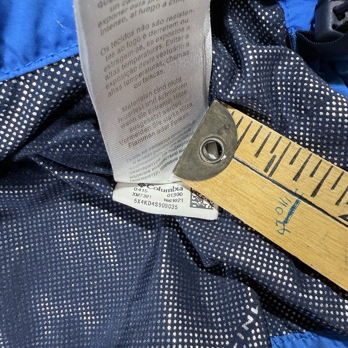 Columbia Omni-Heat Insulated Puffer Jacket Men’s Large Blue Full Zip Winter Coat