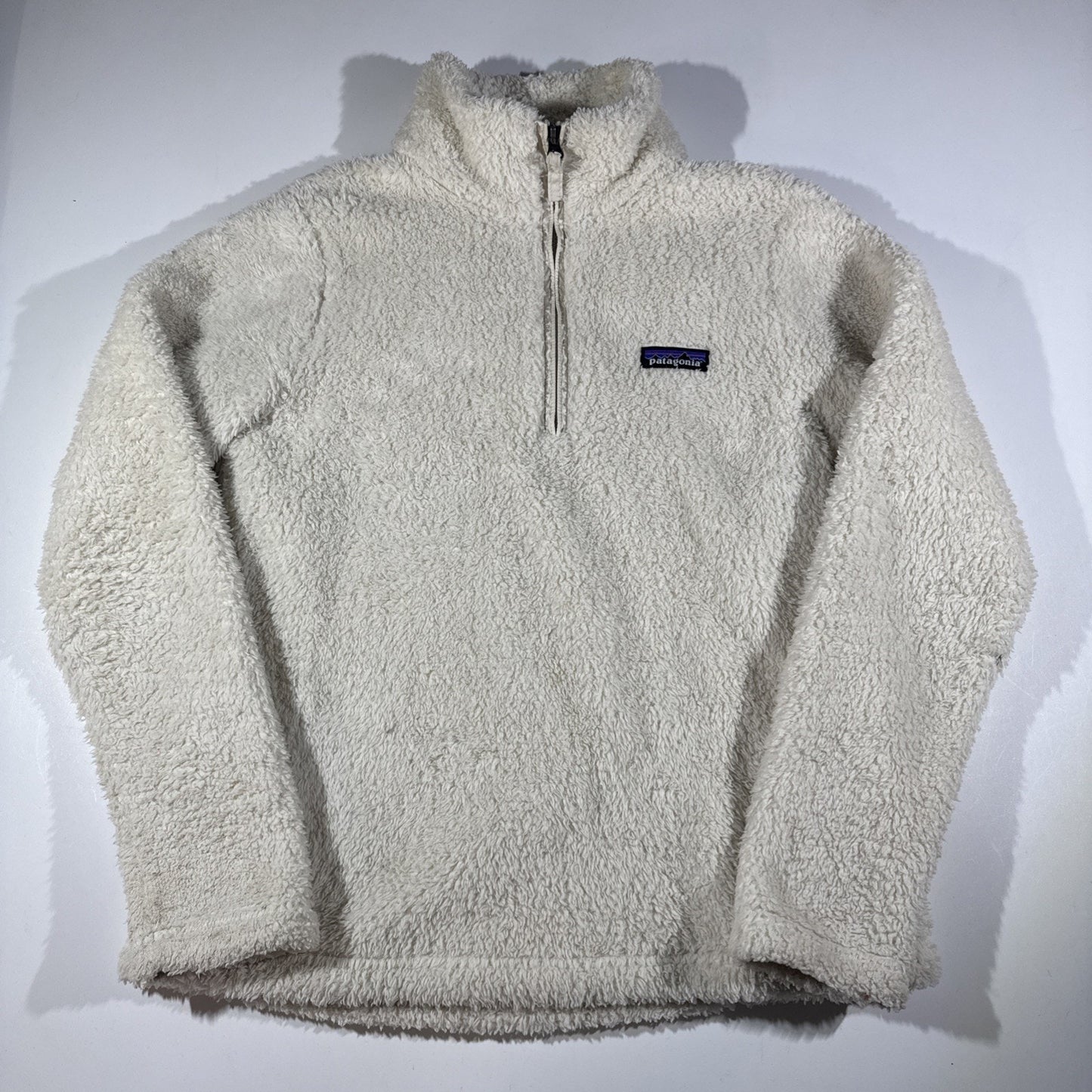 Patagonia Los Gatos Women Size Small White Fleece 1/4 Zip Pullover STY25235FA19