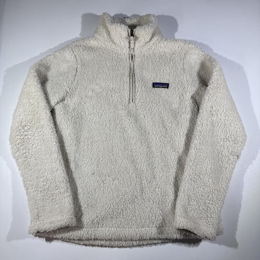 Patagonia Los Gatos Women Size Small White Fleece 1/4 Zip Pullover STY25235FA19