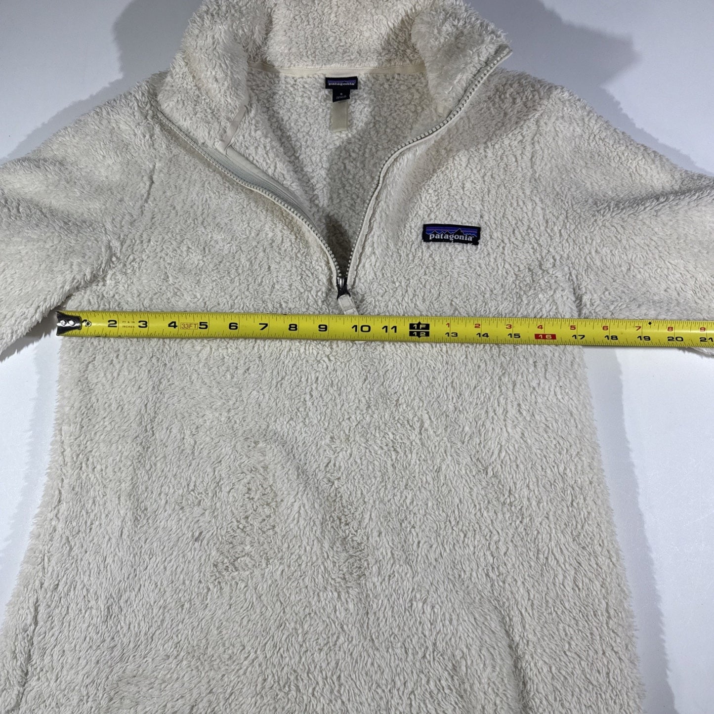 Patagonia Los Gatos Women Size Small White Fleece 1/4 Zip Pullover STY25235FA19