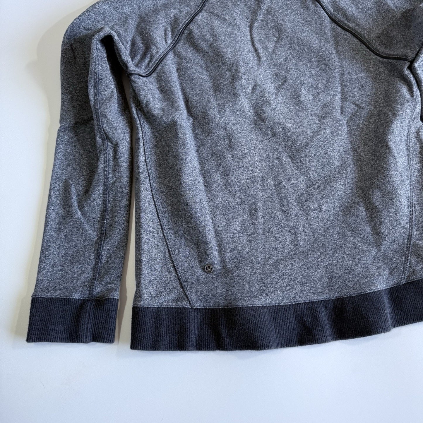 Lululemon Sweatshirt Womens S Crew Love Scoop Neck Heather Grey No Tag