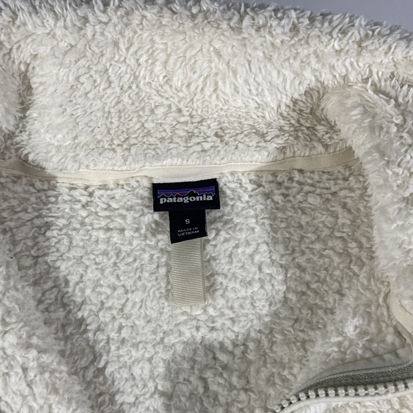 Patagonia Los Gatos Women Size Small White Fleece 1/4 Zip Pullover STY25235FA19