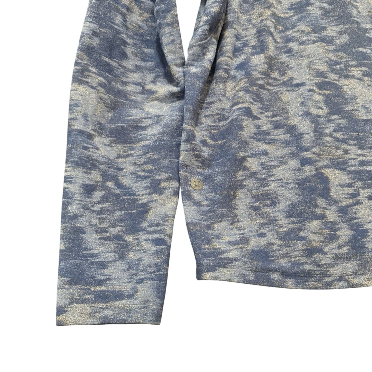 Lululemon Surge Warm Quarter Zip Fleece Pullover Blue Camo Men’s Size Medium