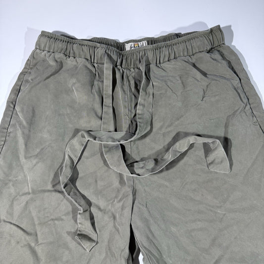 Marine Layer Women’s Wide Leg Pants Small Green Drawstring Cropped Capri Casual