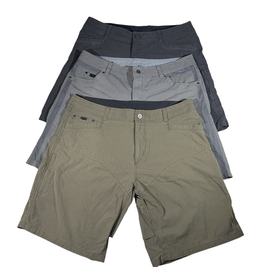 KUHL Men’s Shorts Lot 3 Pair Size 40 Radikl Khaki Gray Dark Gray Outdoor Hiking