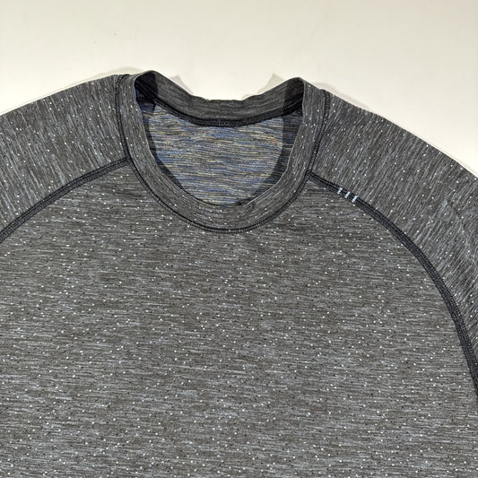 Lululemon Metal Vent Tech Short Sleeve Shirt Gray Reflective Speckle Size S