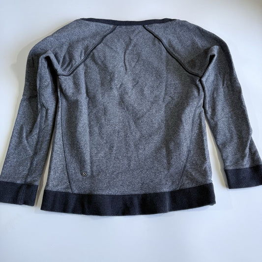 Lululemon Sweatshirt Womens S Crew Love Scoop Neck Heather Grey No Tag