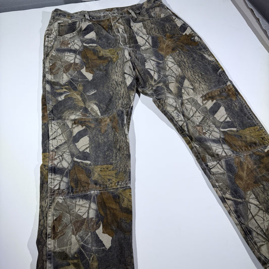 Vintage Wrangler Camo Real Tree Double Knee Jeans Men's Pants Hunt 38x32