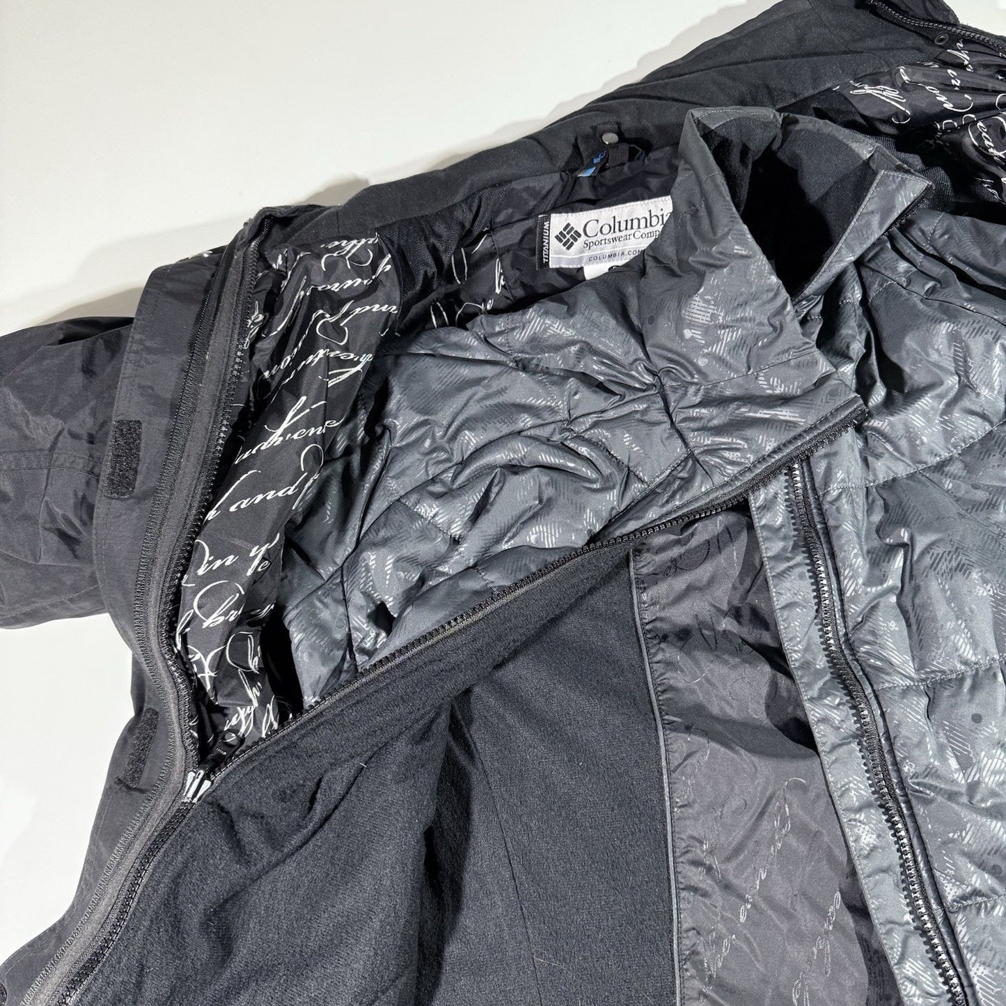 Columbia Titanium Women’s Interchange 3-in-1 Jacket Small Black Omni-Shield