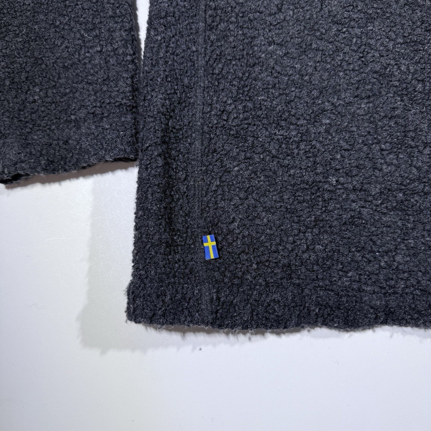 Fjallraven Kaitum Fleece Jacket Women’s Large Green Full Zip Hooded Wool Blend