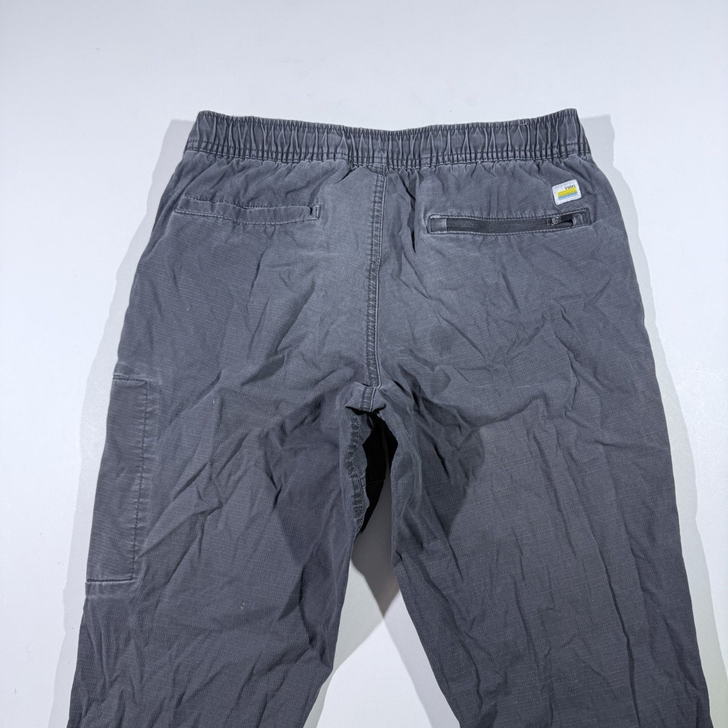 Vuori Pants Mens Small Gray Ripstop Climber Hike Outdoor Stretch Zip Pocket V412