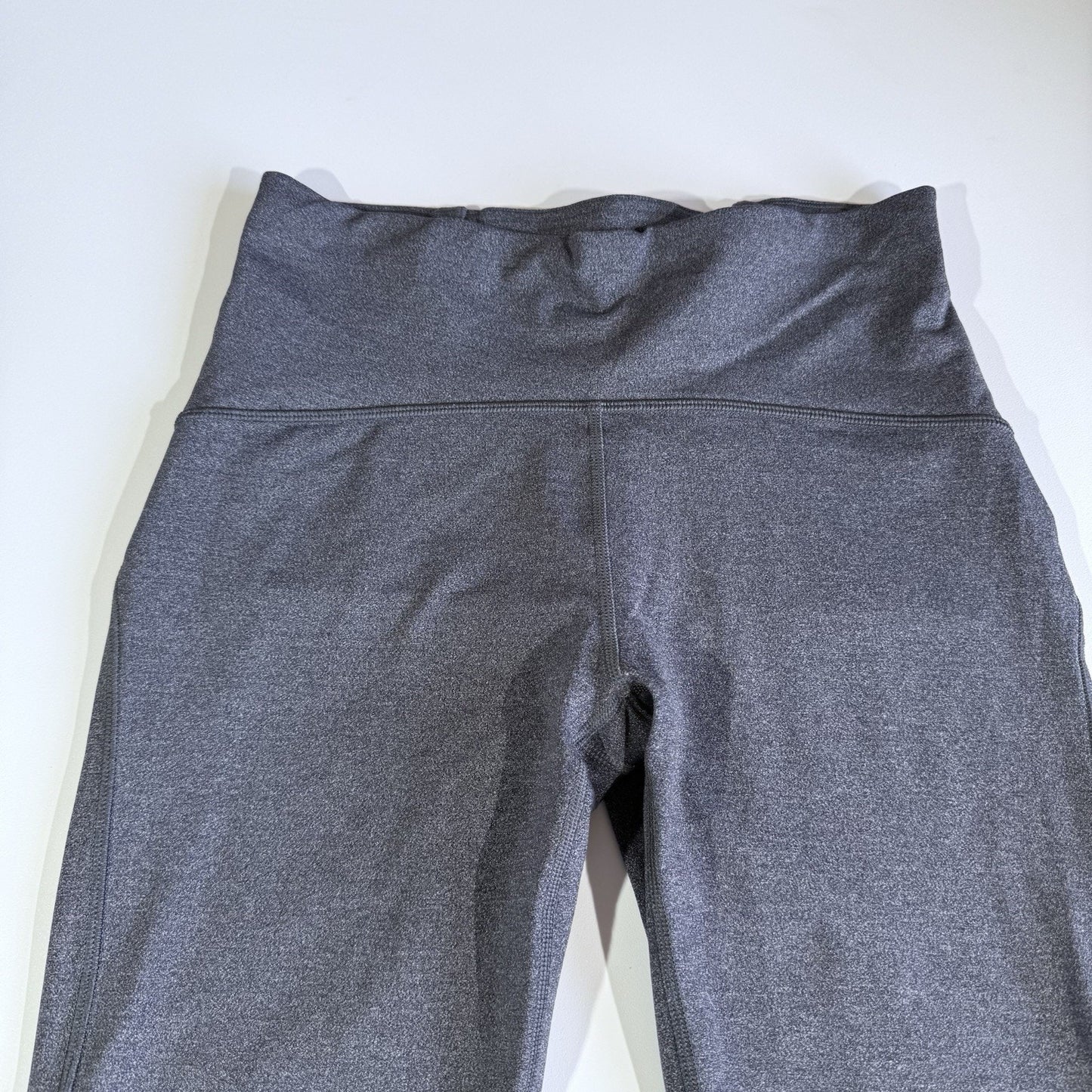 Lululemon High Rise Wunder Under Line Up GRAY Pant Women's Size 8