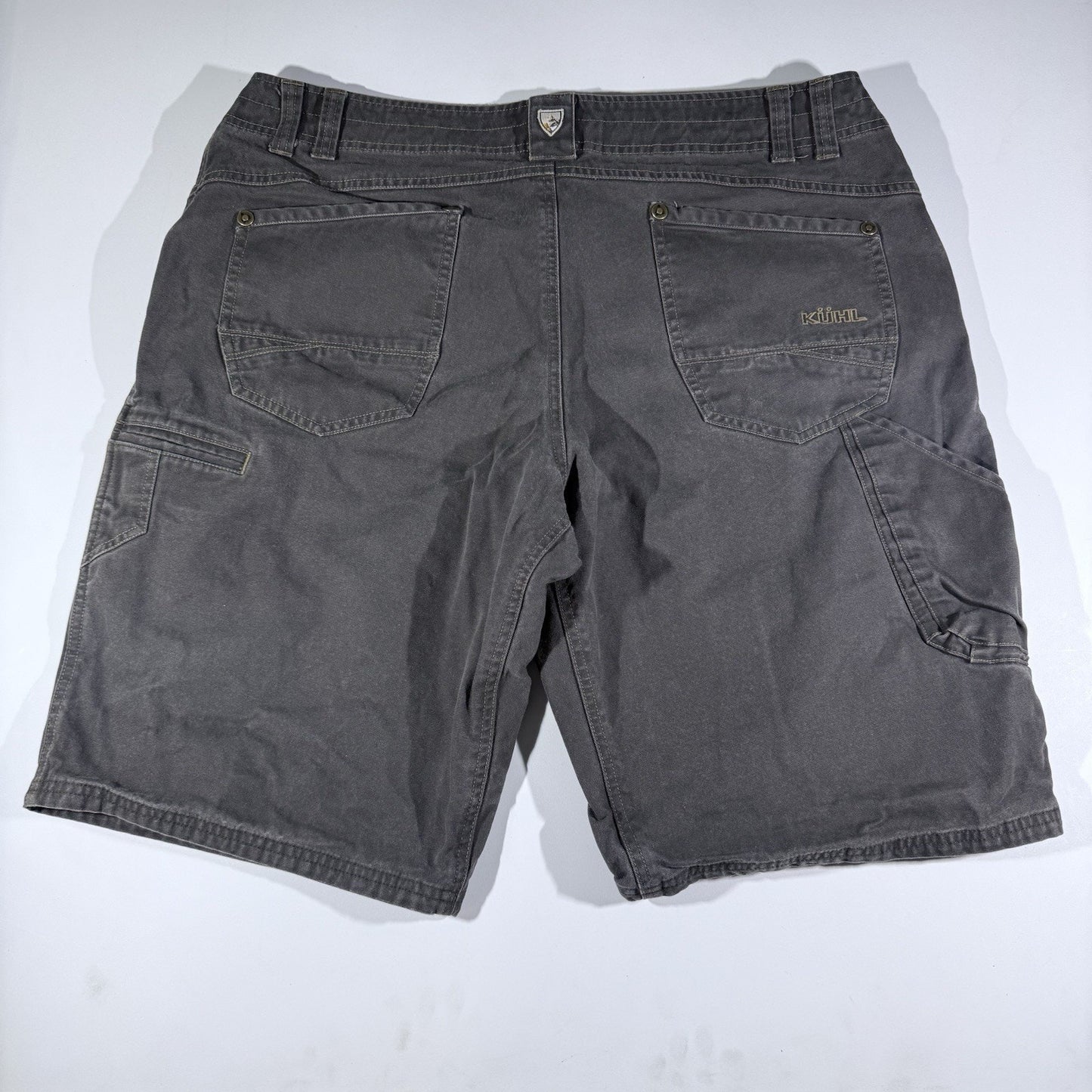 KÜHL Radikl Shorts Men’s 38 Gray Cotton Blend Outdoor Hiking Style 5216