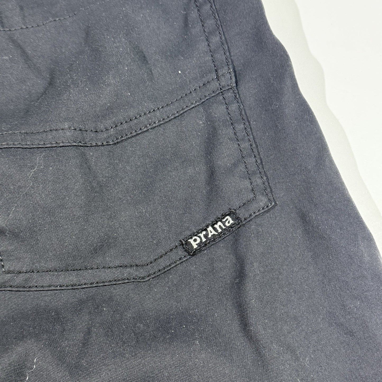 prAna Pants Mens 30x32 Black Gray Slim Fit Nylon Outdoor Hiking Travel Climbing