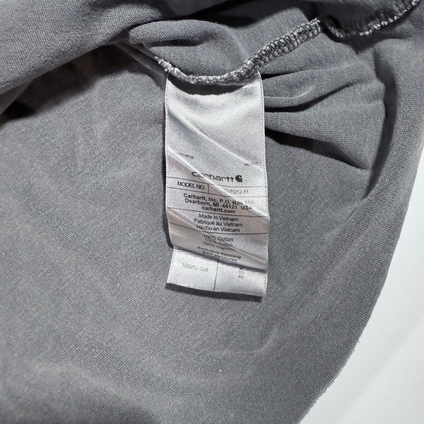 Carhartt Shirt Men XL Gray K87 Pocket T Workwear Loose Fit Casual 100% Cotton