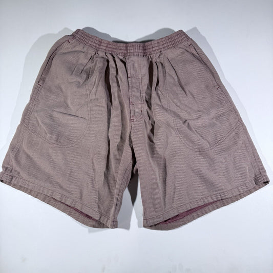 Vintage Patagonia Men’s Large Waffle Weave Cotton Shorts USA Made Mauve Red