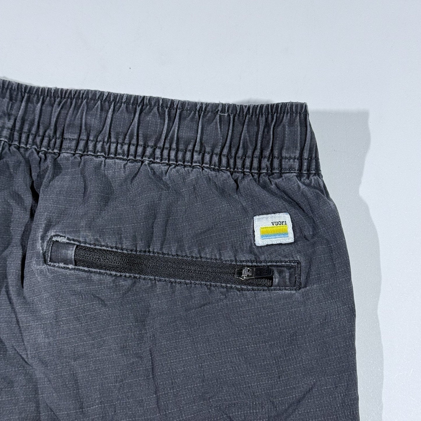 Vuori Pants Mens Small Gray Ripstop Climber Hike Outdoor Stretch Zip Pocket V412