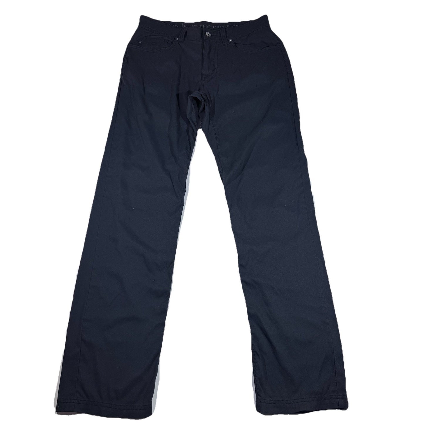 prAna Pants Mens 30x32 Black Gray Slim Fit Nylon Outdoor Hiking Travel Climbing