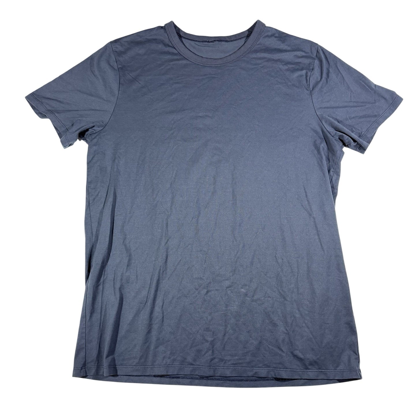 Lululemon Men’s Heathered Navy Crew Neck T-Shirt Short Sleeve Size L 21x28