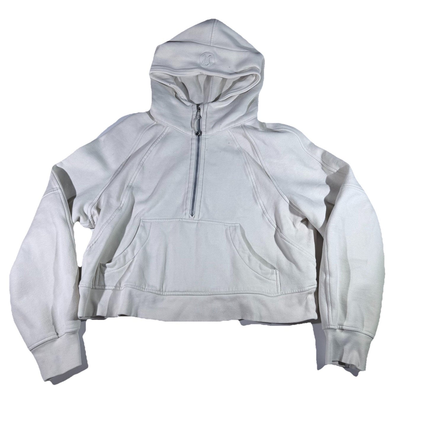 Lululemon Scuba Oversized Half Zip Hoodie Sweatshirt Womens M/L white W3DM4S