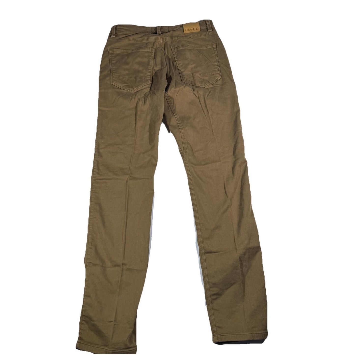 Duer DU/ER N2X Pants Men's 30x32 Brown Performance Denim Relaxed Fit Khakis