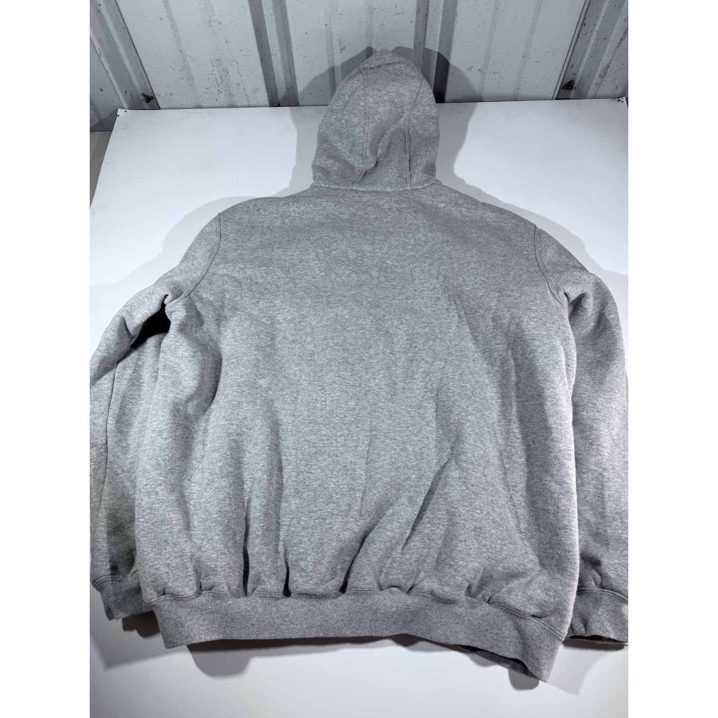 Carhartt Hoodie Mens XL Full Zip Workwear Grunge Y2K Grey Jacket Sweatshirt