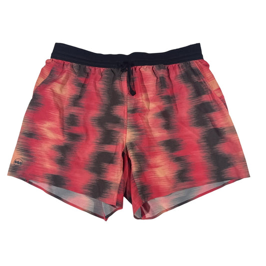 Janji 6” AFO Middle Running Shorts Men’s Medium Red Black Tie Dye Lightweight