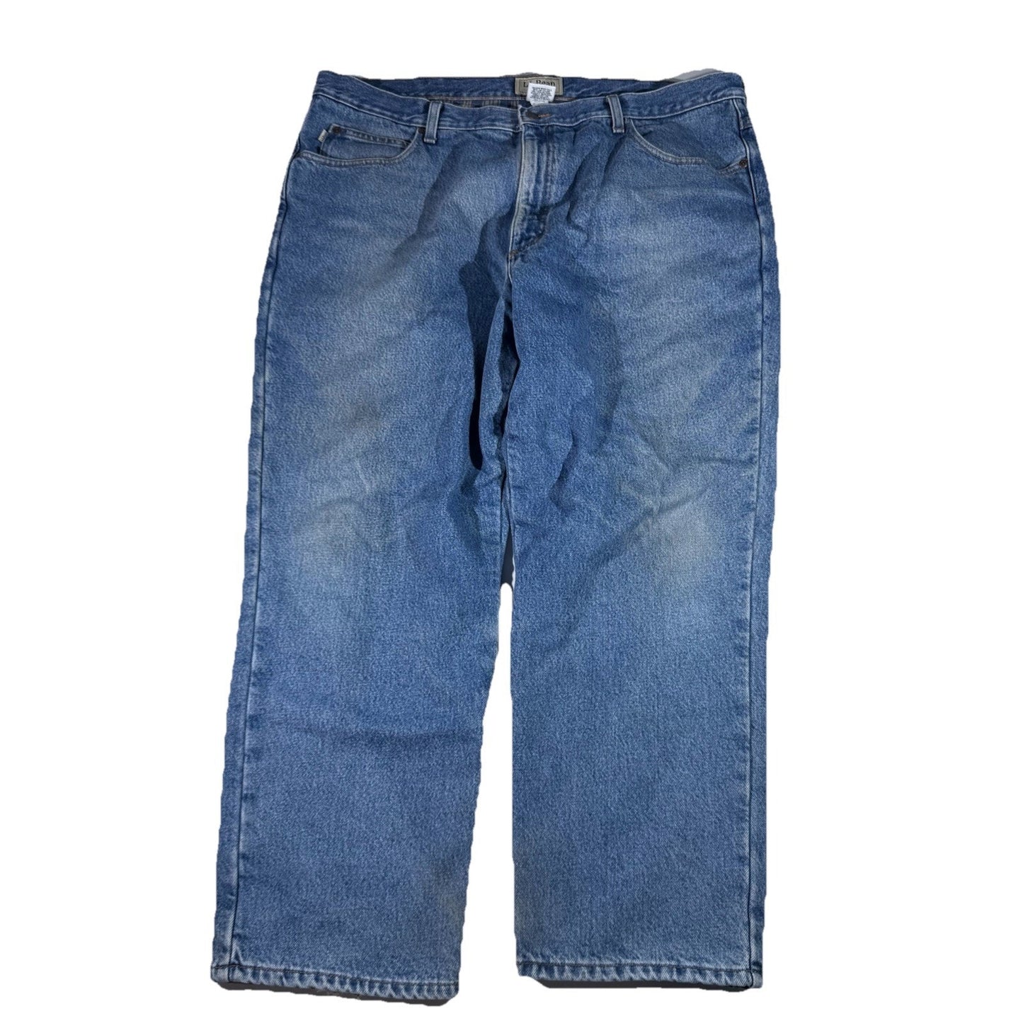 L.L. Bean Classic Fit Flannel Lined Jeans Men’s 42x29 Blue Denim