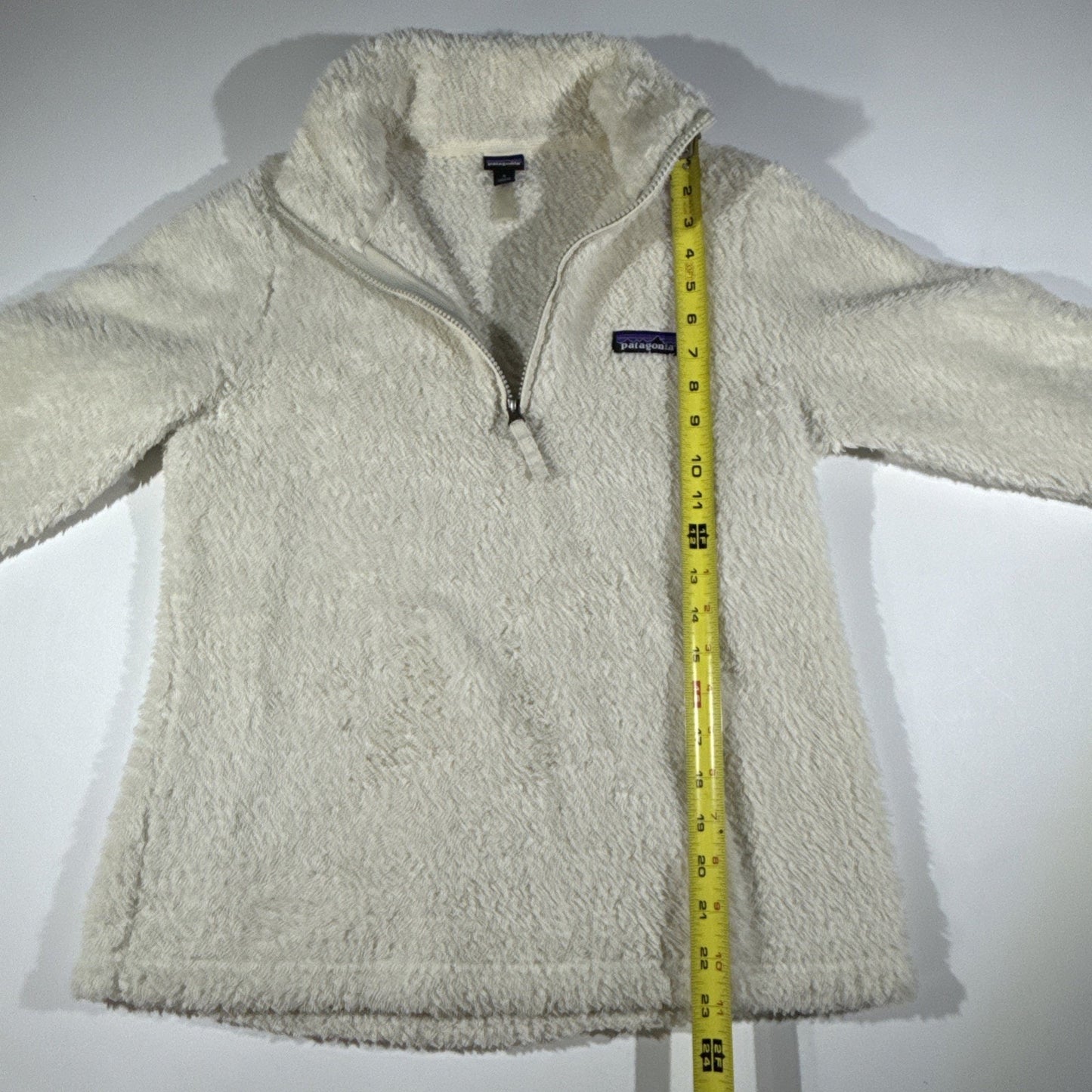 Patagonia Los Gatos Women Size Small White Fleece 1/4 Zip Pullover STY25235FA19