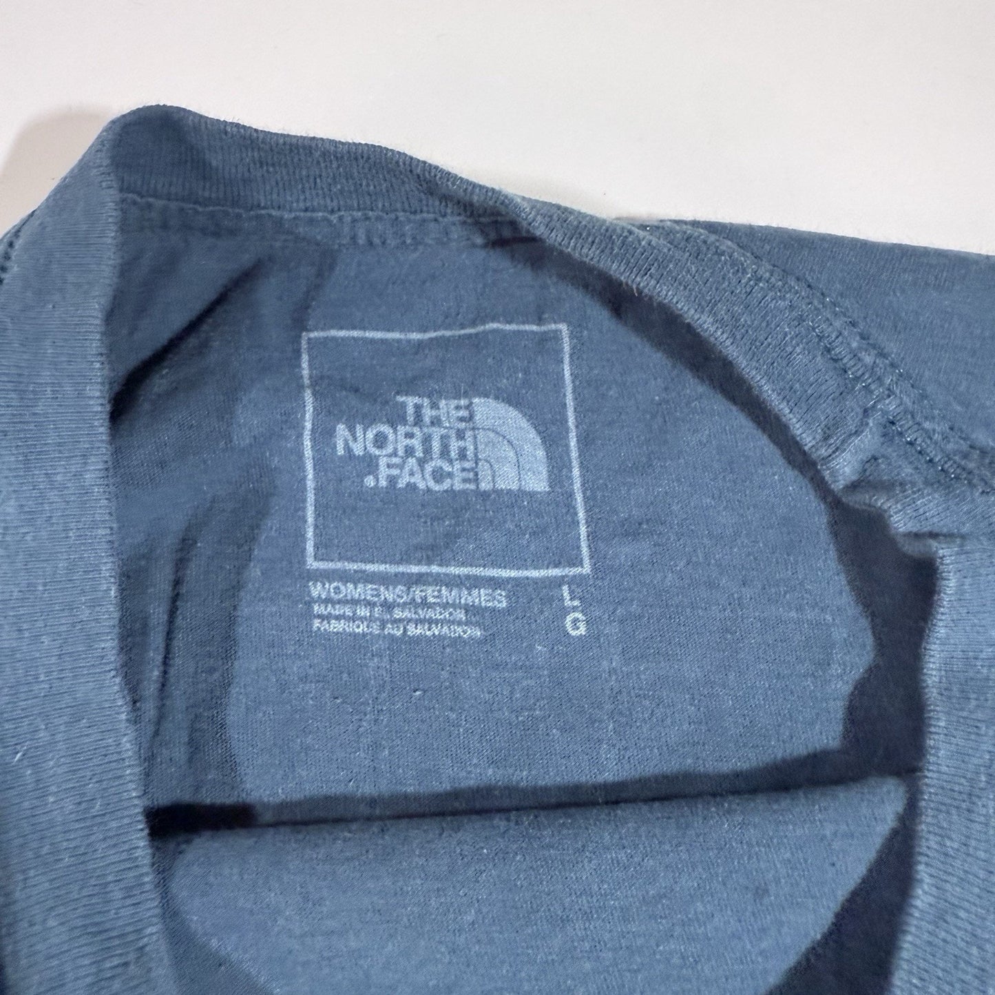 The North Face Women’s T-Shirt Size Large Navy Blue Hike Climb Shirt TNF