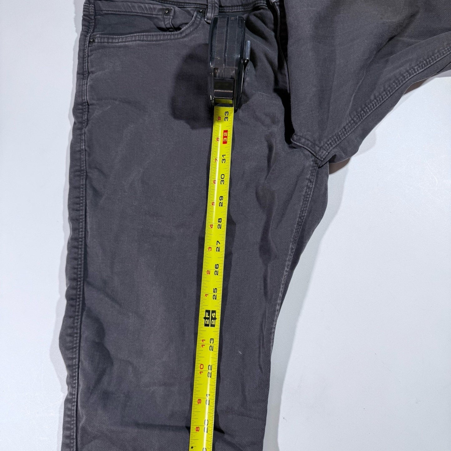 DUER Pants Mens 36x30 Gray N2X Slim Fit No Sweat Stretch Performance Chino